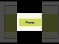 Places #shortfeeds #shortsvideoviral #englishlanguage