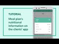 Nutrium tutorial  meal plans nutritional information on the clients app