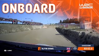 FULL ONBOARD  Shakedown Evans/Martin | WRC Vodafone Rally de Portugal 2023