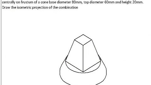 Isometric projection Problem No 39 Engineering drawing, Isometric Computer Aided engineering drawing