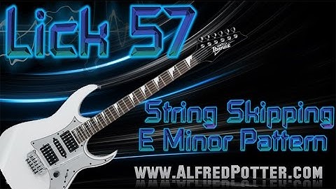 Lick #57 - E minor String Skipping Alternate Picking Pattern + TAB