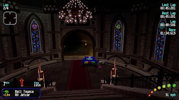 Re-Volt Custom Track Genghis Kastle by Jan Ainnir Mayen, 16 Cars 4 Laps & Pickups!