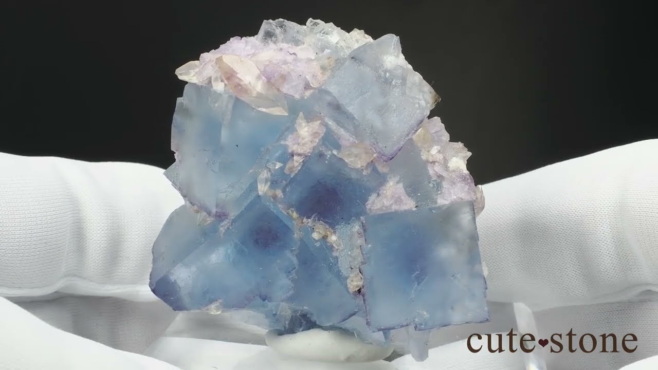 アメリカ イリノイ州 Minerva No. 1 Mine産 ブルーフローライト＆カル