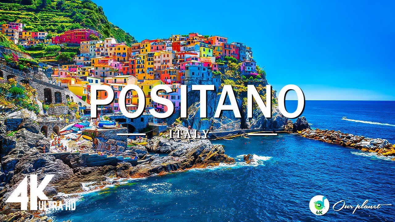 Positano 4K - Soothing Music With Stunning Beautiful Nature For Stress Relief (4K Video Ultra)
