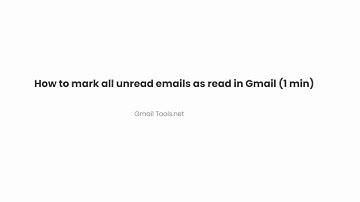 How to mark all unread emails as read in Gmail (1 min)