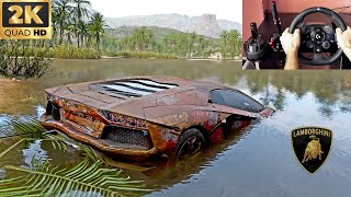 Rebuilding Lamborghini Aventador Lp700 798Hp Forza Horizon 5 Steering Wheel Gameplay