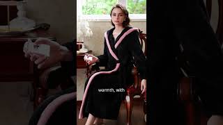 Tap🩷if you love soft glam in every layer.#CozyPrincessStyle #VelvetRobe #WinterStyle #LaceandVelvet screenshot 2