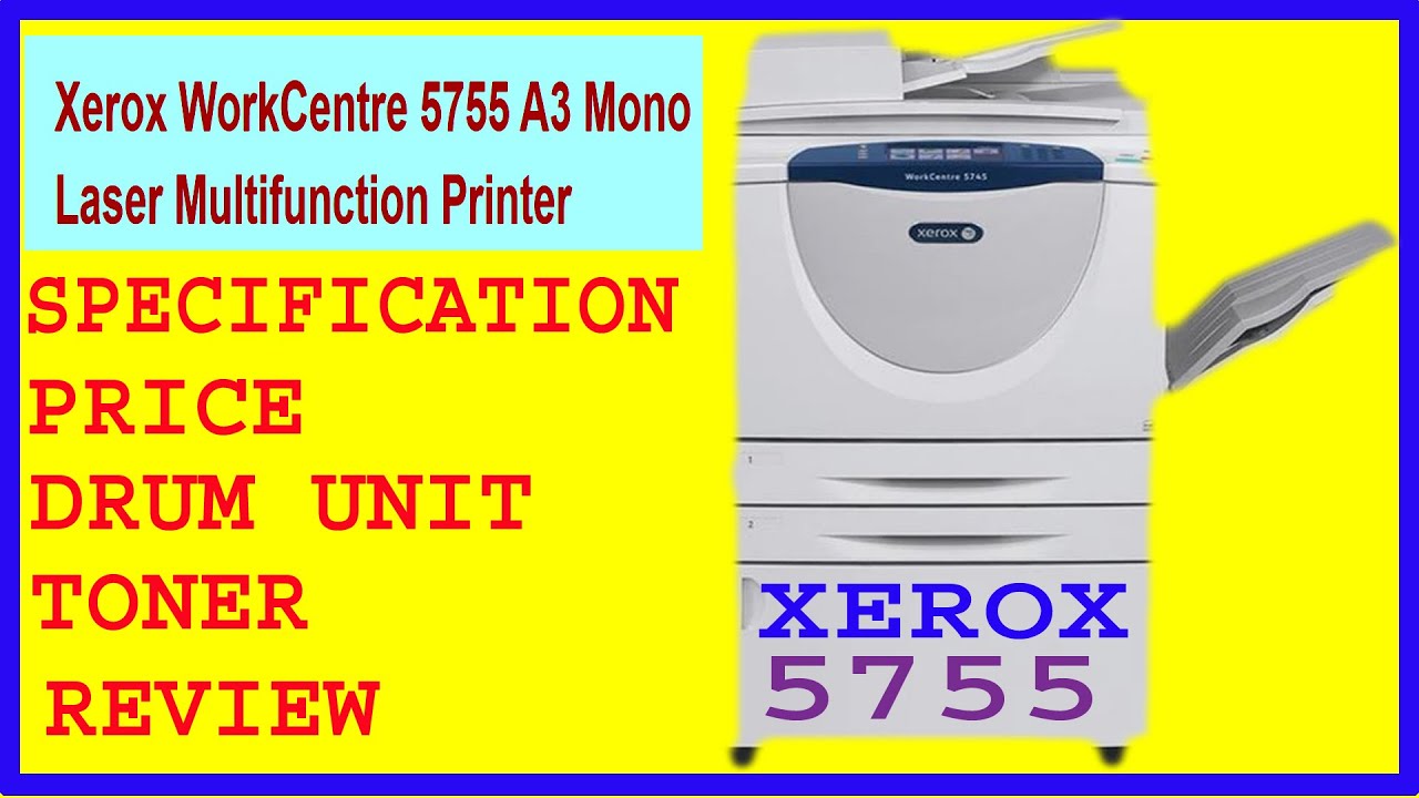 xerox 5755 photocopier machine complete specs review - YouTube