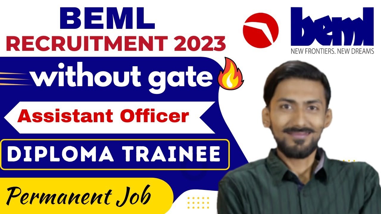 BEML recruitment 2023 without GATE | Assistant Engineer | Diploma Trainee |  Permanent Job | Freshers - Mechanical Guru