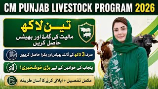 CM Punjab livestock program 2026 | Live stock asset transfer apply online | Empowering vomen program