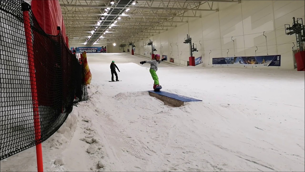 SNOcoat grom rider Keira freestyle at Snow Factor