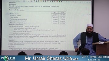 CAF-1 ~ FAR 1 + intro~ Sir Umair ~ Lecture-106