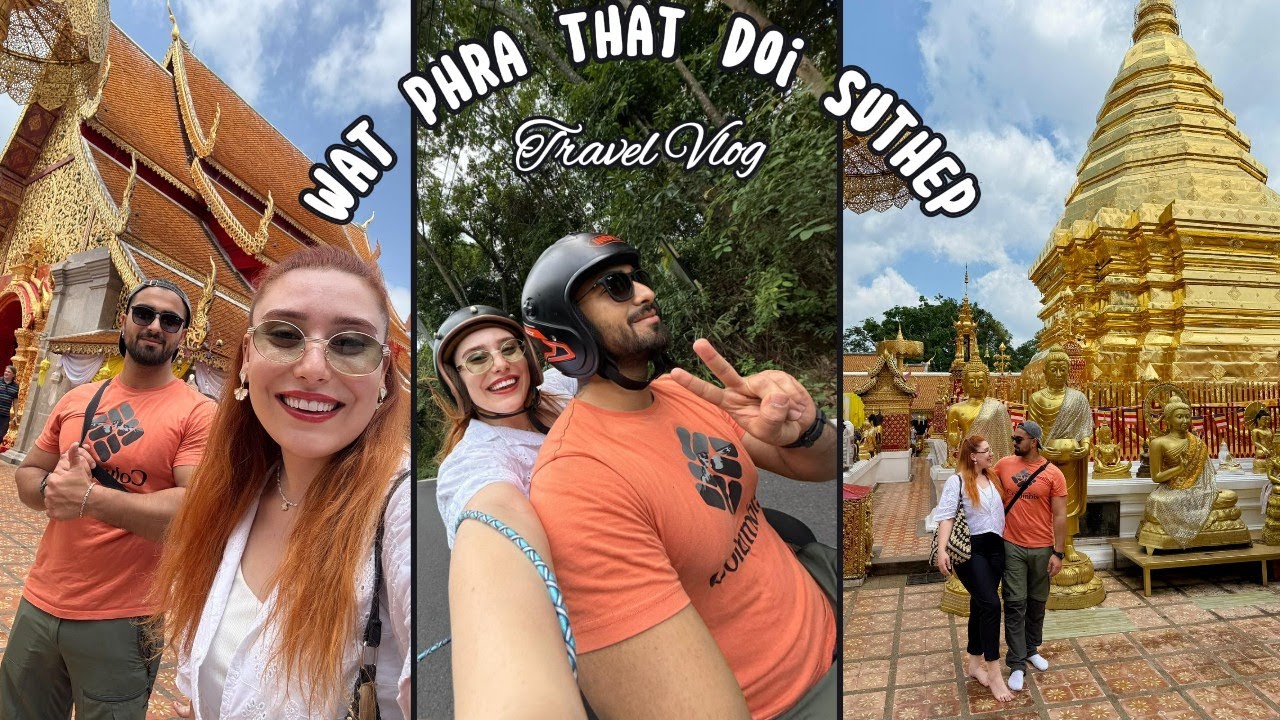 Wat Phra That Doi Suthep gezisi Efsane Yol & Tapınak! 🛵 Chiang Mai Moto Vlog