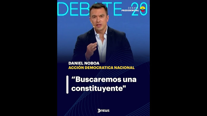 🇪🇨 DEBATE PRESIDENCIAL EN ECUADOR: 🎙️ Daniel Noboa - "Buscaremos una constituyente".