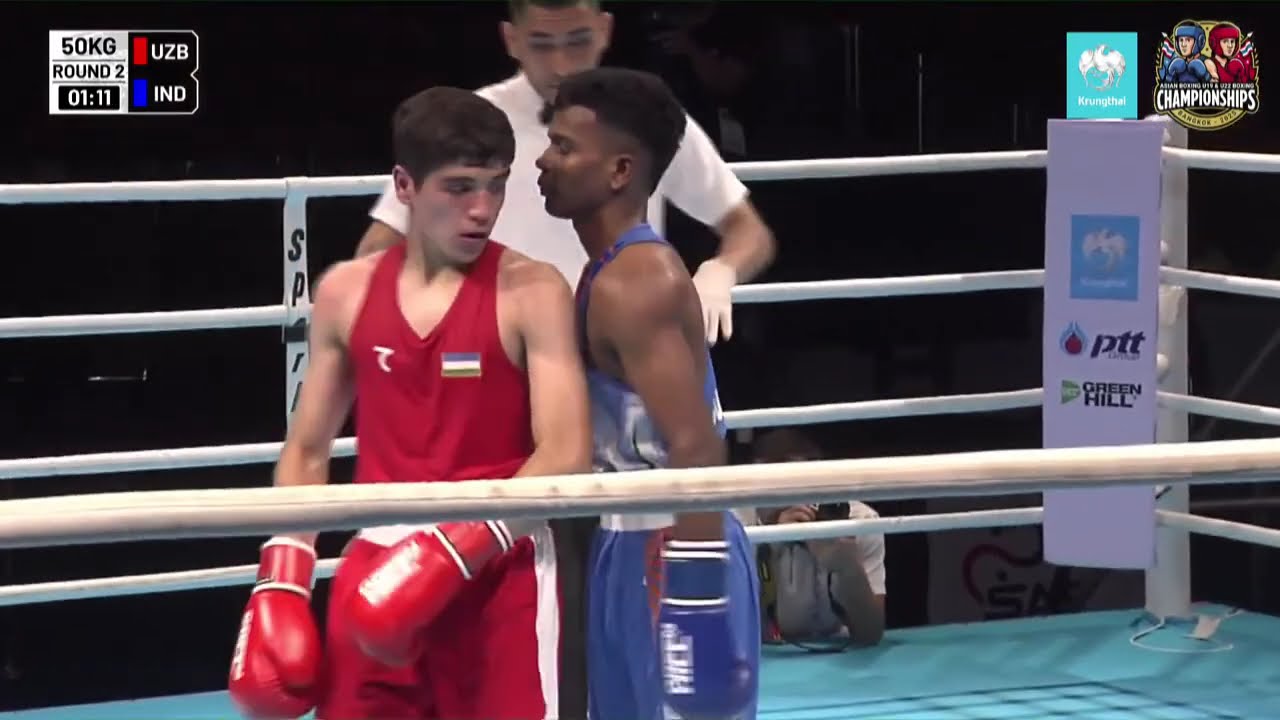 Behruz Kholdorov (UZB) vs. Vishvanath Suresh (IND) Asian U22 Championships 2025 (50kg)