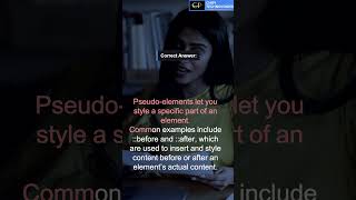 CSS Interview Quiz: What Are Pseudo-Elements? | CSS Pseudo-Elements Explained #sqlshorts #css #html