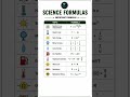 Science Formulas 🔬📘 | Easy Learning #youtubeshorts #shortsvideo #shortsfeed #shortsvideo #science