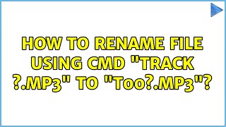 Download lagu How to rename file using CMD 'Track ?.mp3' to 'T00?.mp3'? (3 Solutions!!)