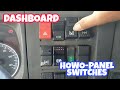 HOWO controls at panel switches.