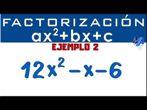 Factorización trinomio de la forma ax2+bx+c | Ejemplo 2
