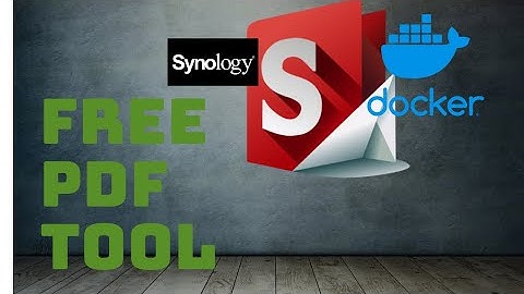 FREE Pdf manipulation Tool on your Synology NAS