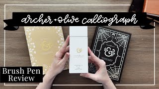 ARCHER AND OLIVE CALLIOGRAPH PENS | Brush Pen Swatches + Review