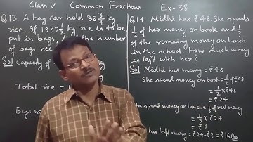 Class 5 Learning Mathematics Common Fractions Ex 38 Part 2 By Manoj Prasad Karn
