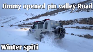 Jimny ने pin valley का बंद रास्ता खोला | winter spiti 2024 captiva ne हमारी problem बढ़ा दी