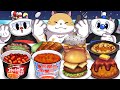 Mukbang Animation Cuphead set eating Food fighter cat