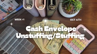 Budget With Cash Envelopes 💰 $140 | Oct No. 1 Cash Stuffing, Unstuffing &amp; Savings Challenge