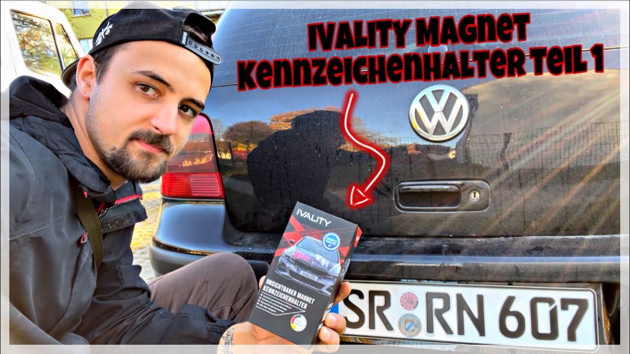 Golf 4 Bekommt einmal IVALITY Magnet Kennzeichenhalter Teil 1/2