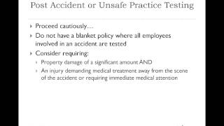 Webinar: Drug and Alcohol Testing in the Workplace