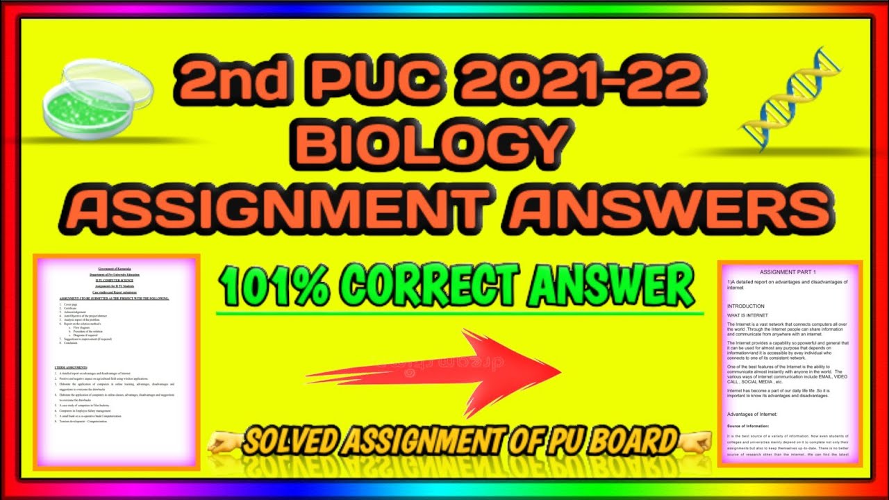 biology assignment 2nd puc 2021