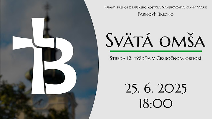 NAŽIVO │ Streda 12. týždňa v Cezročnom období │ Svätá omša │ 25. 6. 2025 │ 18:00