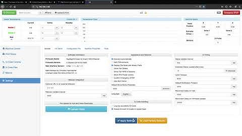 Duet 2 wifi WebControl