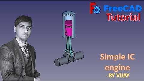 FreeCAD Tutorial : How to make a Simple IC engine || By Vijay #freecad #cad #3dmodeling #design