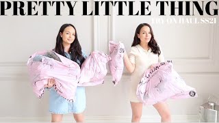 PRETTYLITTLETHING Spring\/Summer Try on HAUL - Ayse and Zeliha