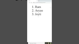 Ordered List  in HTML in #hindi |#shorts | #coding | #programming | #html  #coding screenshot 3