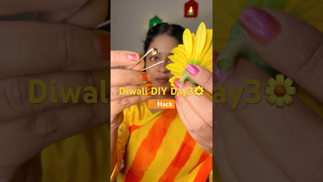 “Safety Pin Magic 💫 The Easiest Way to Fix Heavy Flowers in Hair!” 