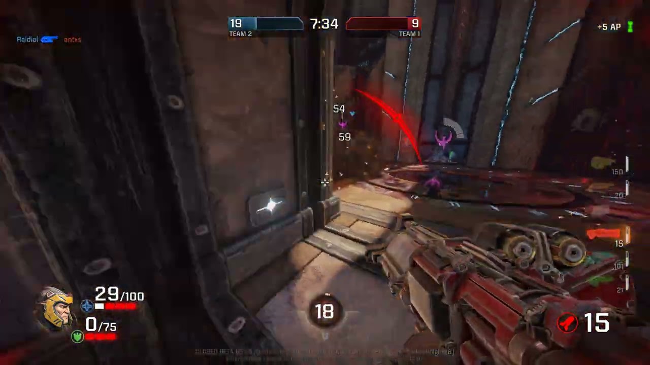 Quake Champions Closed Beta PC gameplay footage - Team Deathmatch - Blood Covenant #1