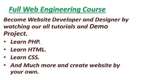 Lecture 1 | Basics of Php urdu | hindi |  introduction to web designing through php