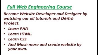 Lecture 1 | Basics of Php urdu | hindi |  introduction to web designing through php