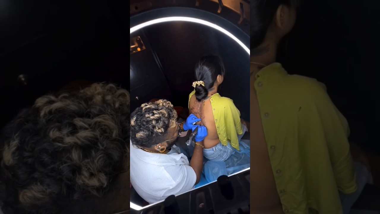 Indian Girl Full Cover Back Side Tattoo 🫰😉 flower tattoo on girl back 