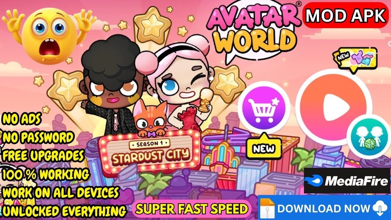 🔥 Avatar World MOD APK v1.188 Terbaru 2026 (VIP Unlocked, Unlimited Money, Free Shopping)