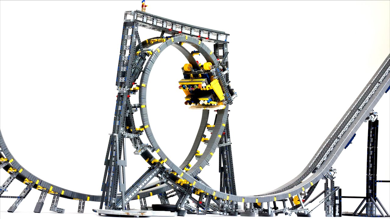 ⁣I Built a Lego Loop Rollercoaster!
