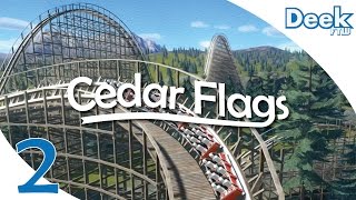 Let's Design Cedar Flags Ep.2  - Building Our Wooden Roller Coaster and Station - Planet Coaster
