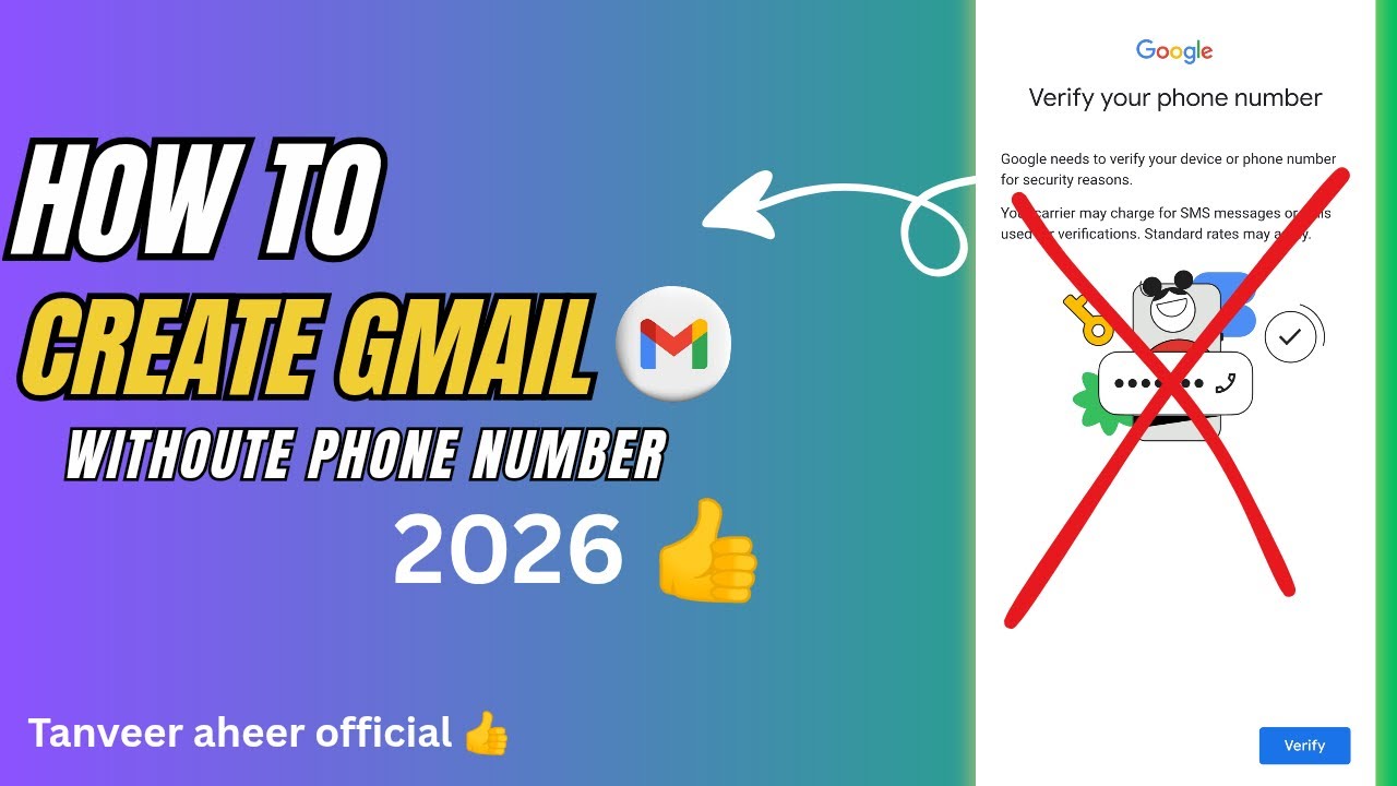 How to create \ gmail \ account without phone number 📲🤙 and verification code 👩‍💻 