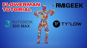 How to create Dancing Flower-Man | Tyflow + 3ds Max | RMI Geek