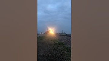 Front locos of BNSF intermodal train
