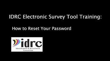 How to Reset Your Password - Electronic Survey Tool - Training Video 8
